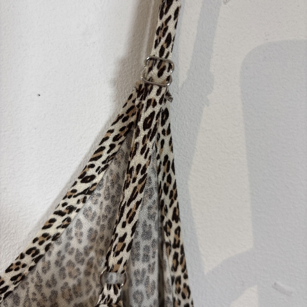 Jenni Kayne Leopard Slip Dress 100% Viscose Italian Fabric Maxi Dress XS Drapey - Picture 6 of 14
